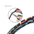 DEEM Reusable and cuttable PE material spiral wrapping band for cable management